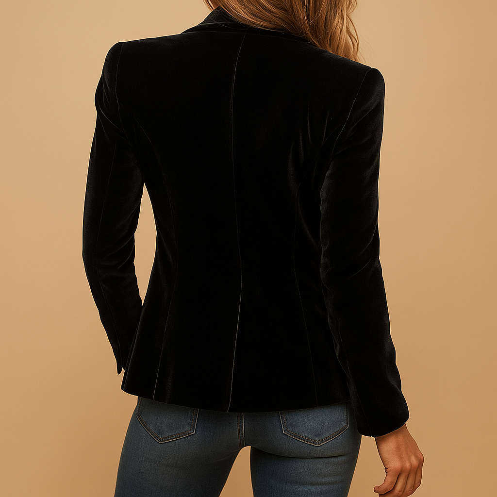 Livora™ | Blazer rétro slim fit avec revers et poches pour femmes