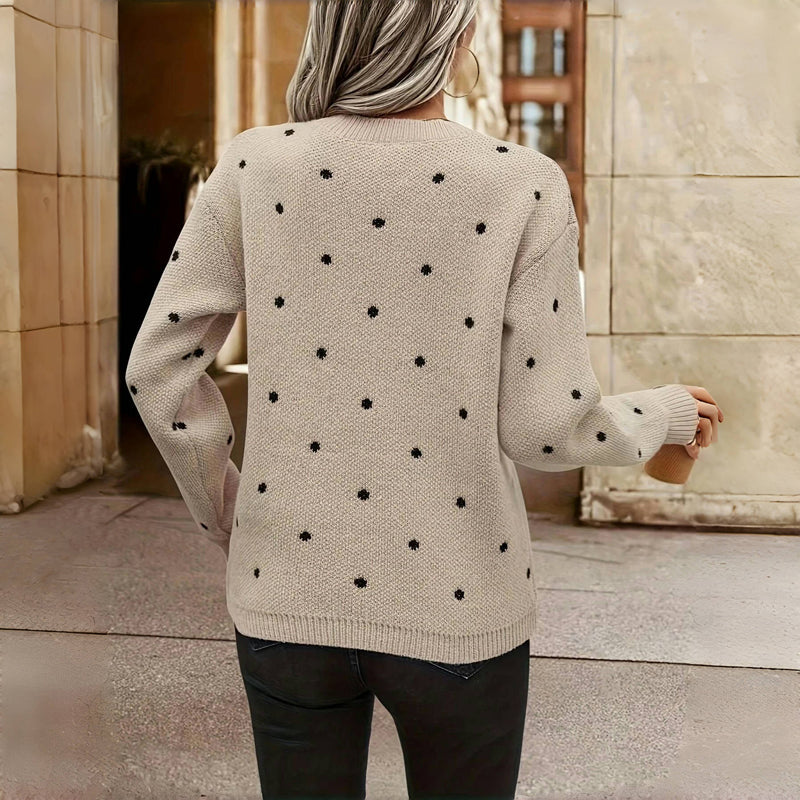 Livora™ | Pull en tricot à pois