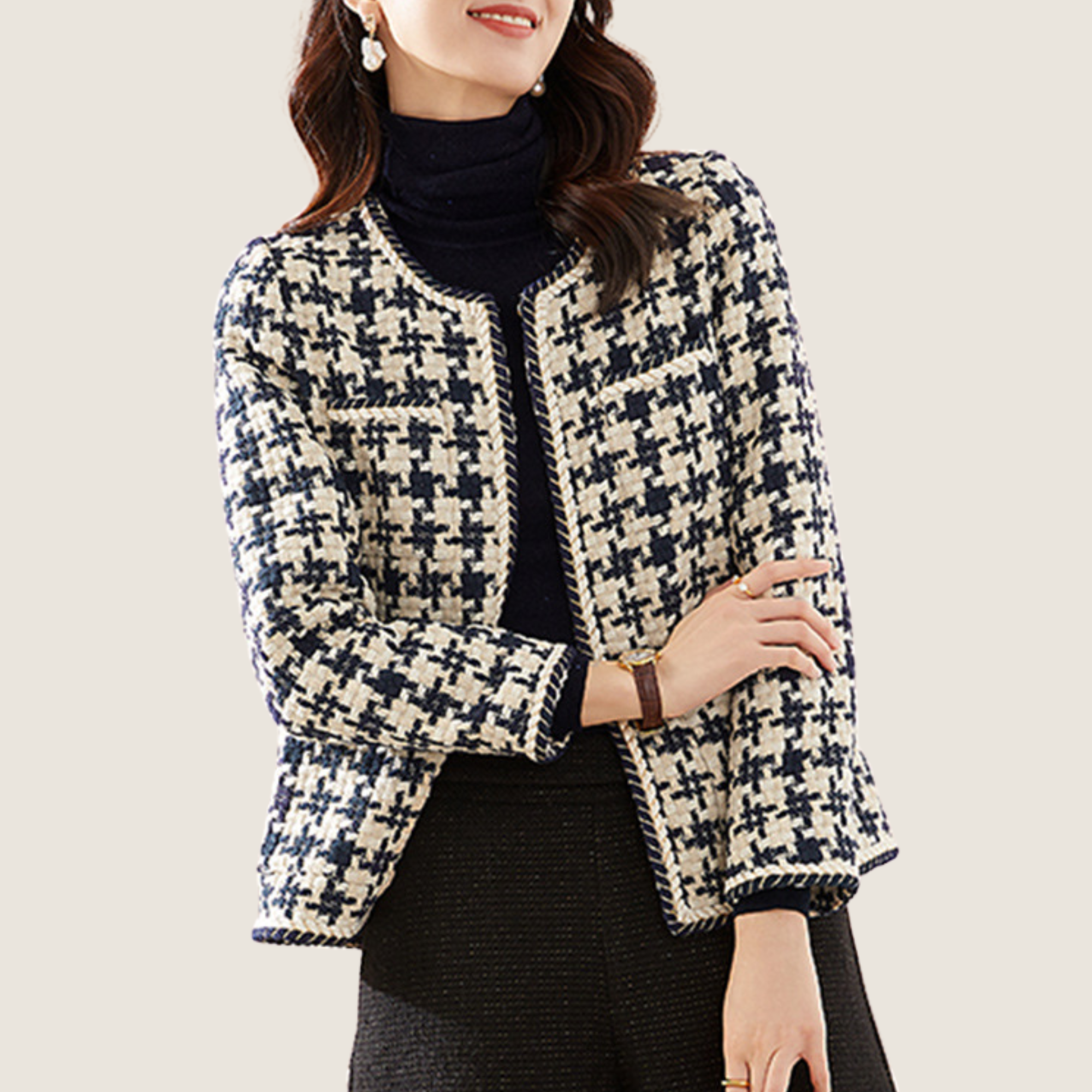 Livora™ | Veste Pied-de-Poule Classique