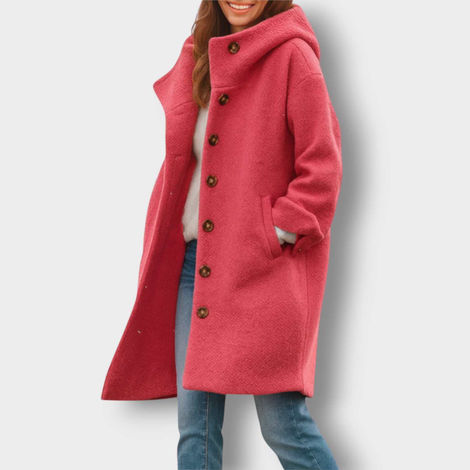 Livora™ | Freja Manteau oversize gris – Collection Origines