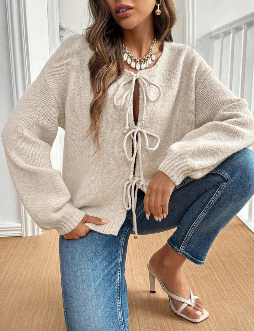 Livora™ | Gilet long lacé — chic décontracté et charme subtil