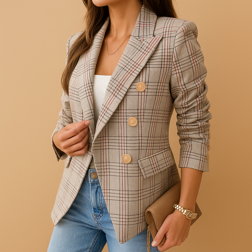 Livora™ | Blazer cintré avec détails élégants pour femmes