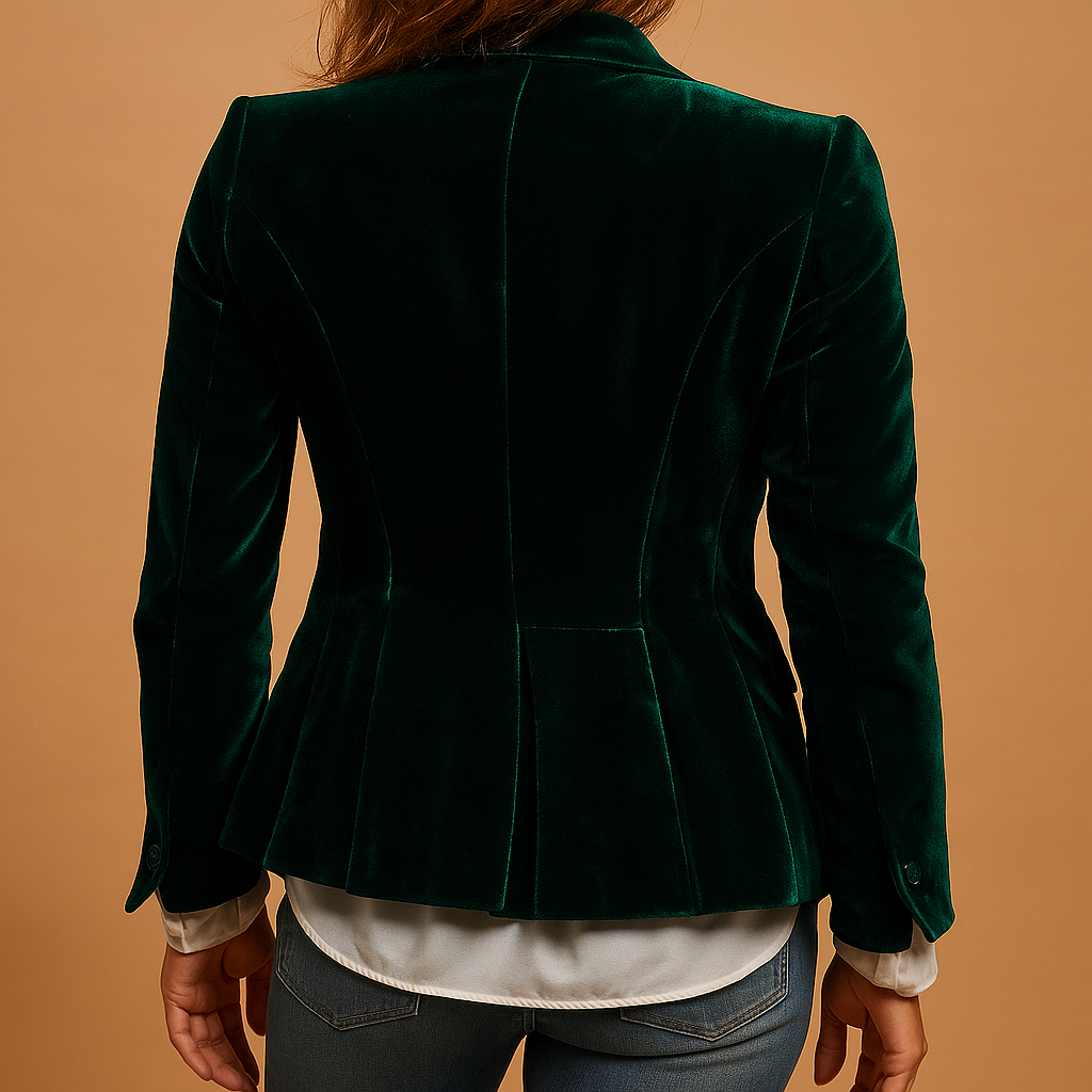 Livora™ | Blazer rétro slim fit avec revers et poches pour femmes